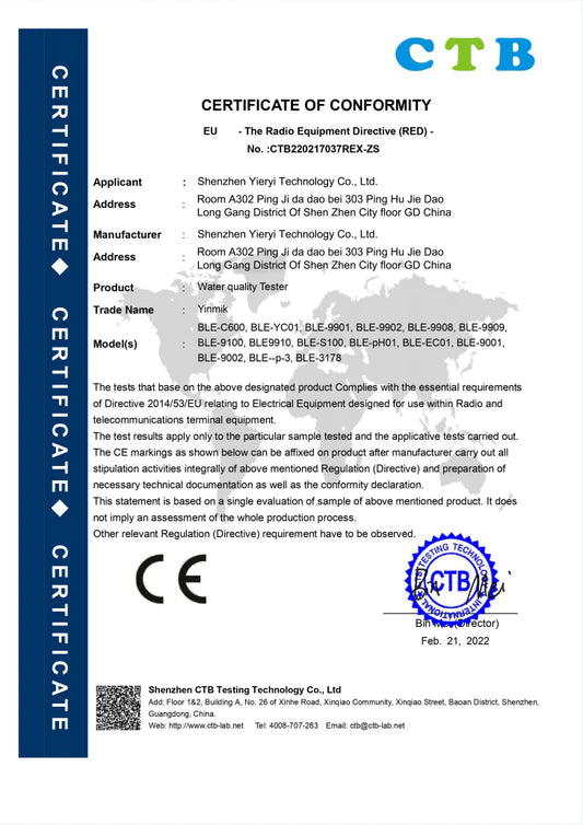 CE-Certification Yieryi