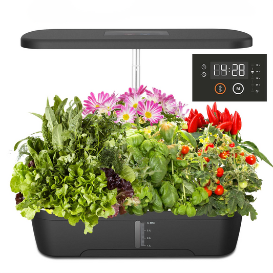 12-Pod Indoor Hydroponic Garden with LCD Screen Yieryi