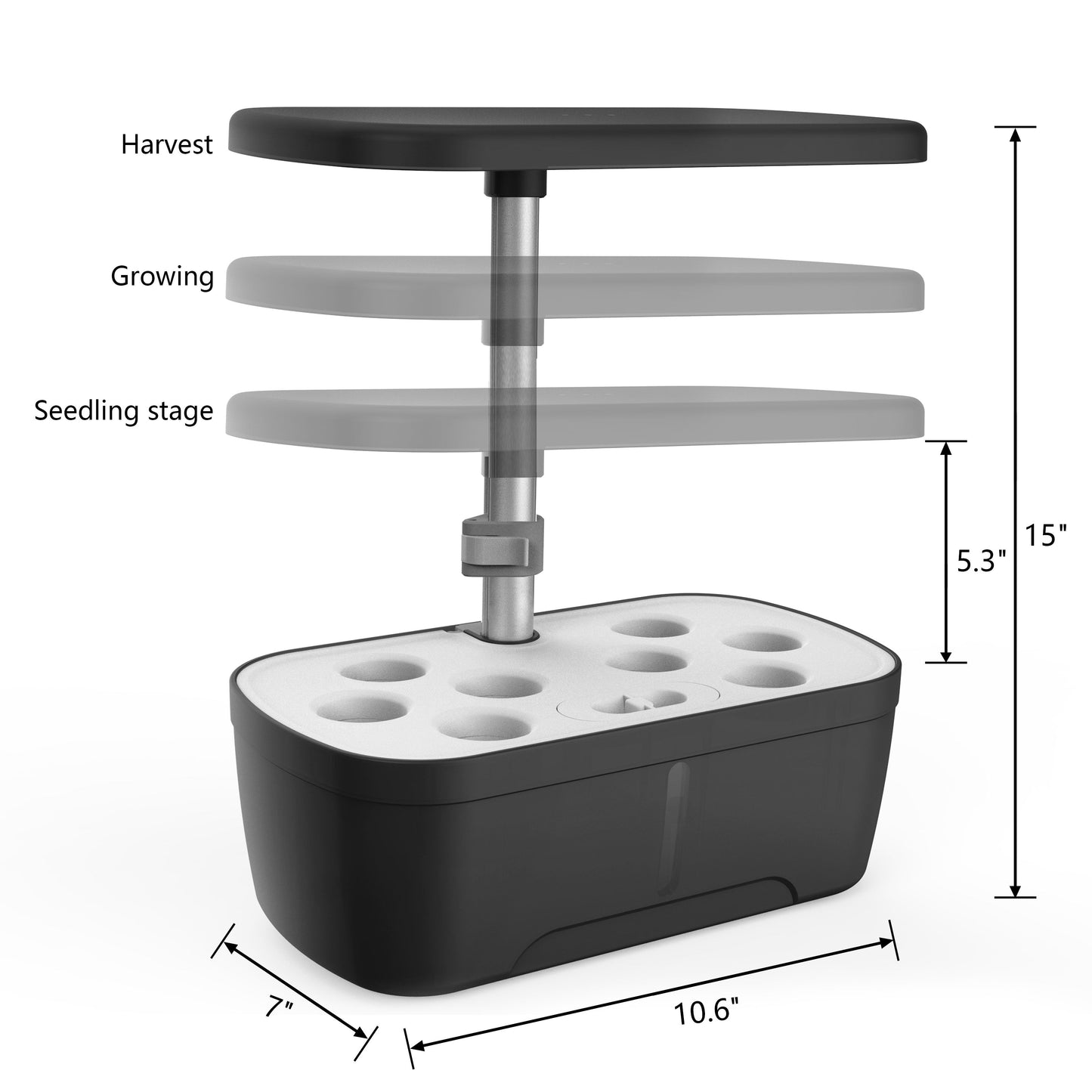 8-Pod Smart Hydroponic Garden for Indoor Growing Yieryi