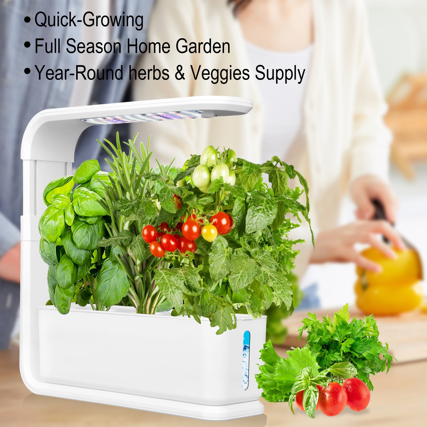 3-Pod Smart Indoor Hydroponic Garden for Herbs Yieryi