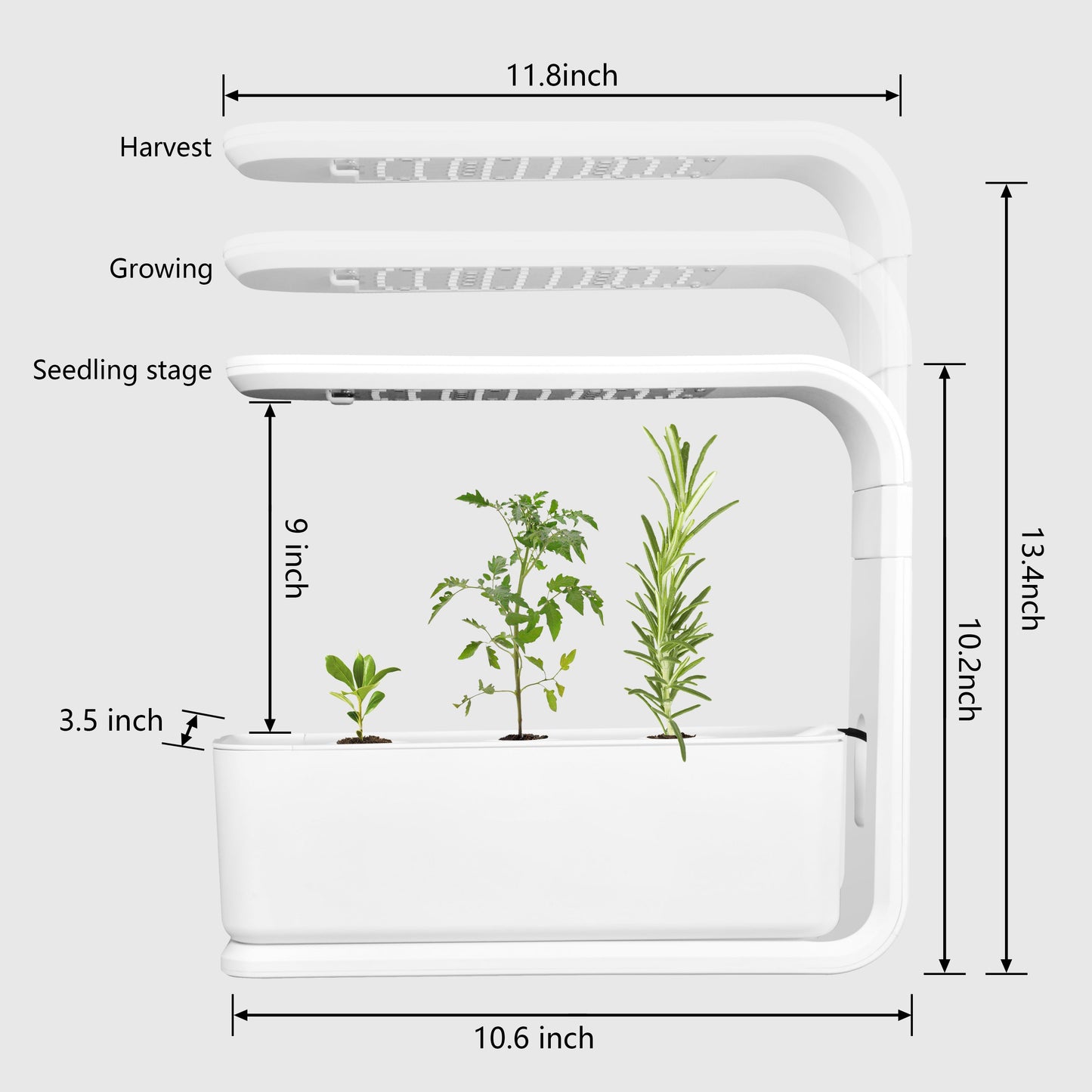 3-Pod Smart Indoor Hydroponic Garden for Herbs Yieryi