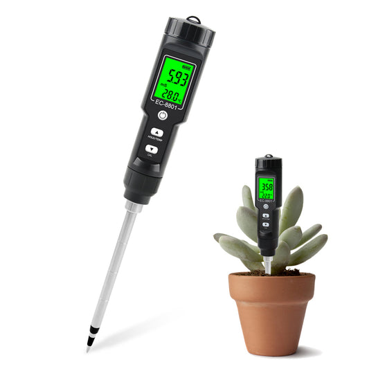 YIERYI 2 in 1 Professional Digital Soil EC/Temperature Tester Yieryi