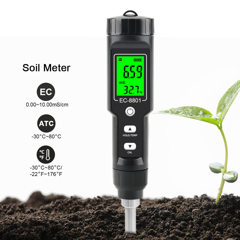 YIERYI 2 in 1 Professional Digital Soil EC/Temperature Tester Yieryi