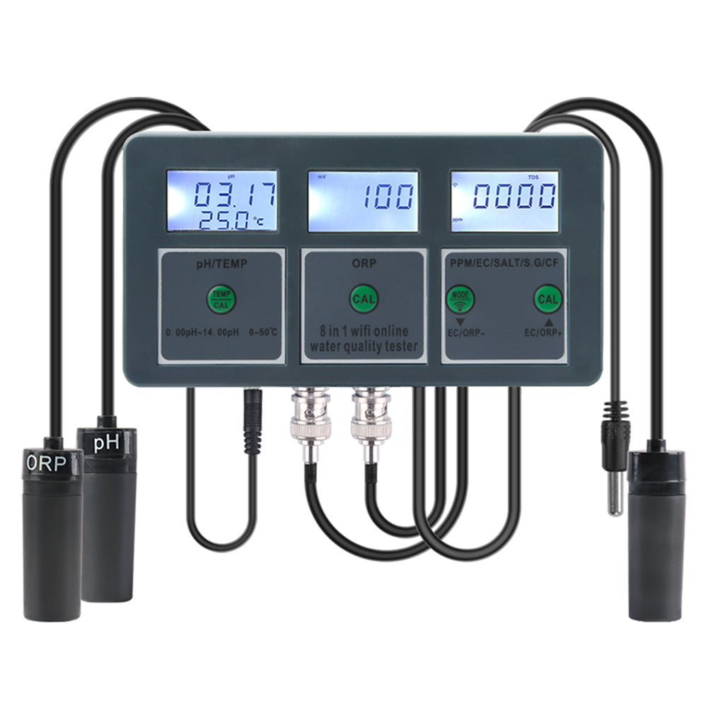 8-in-1 WiFi Water Quality Tester with App Control Yieryi