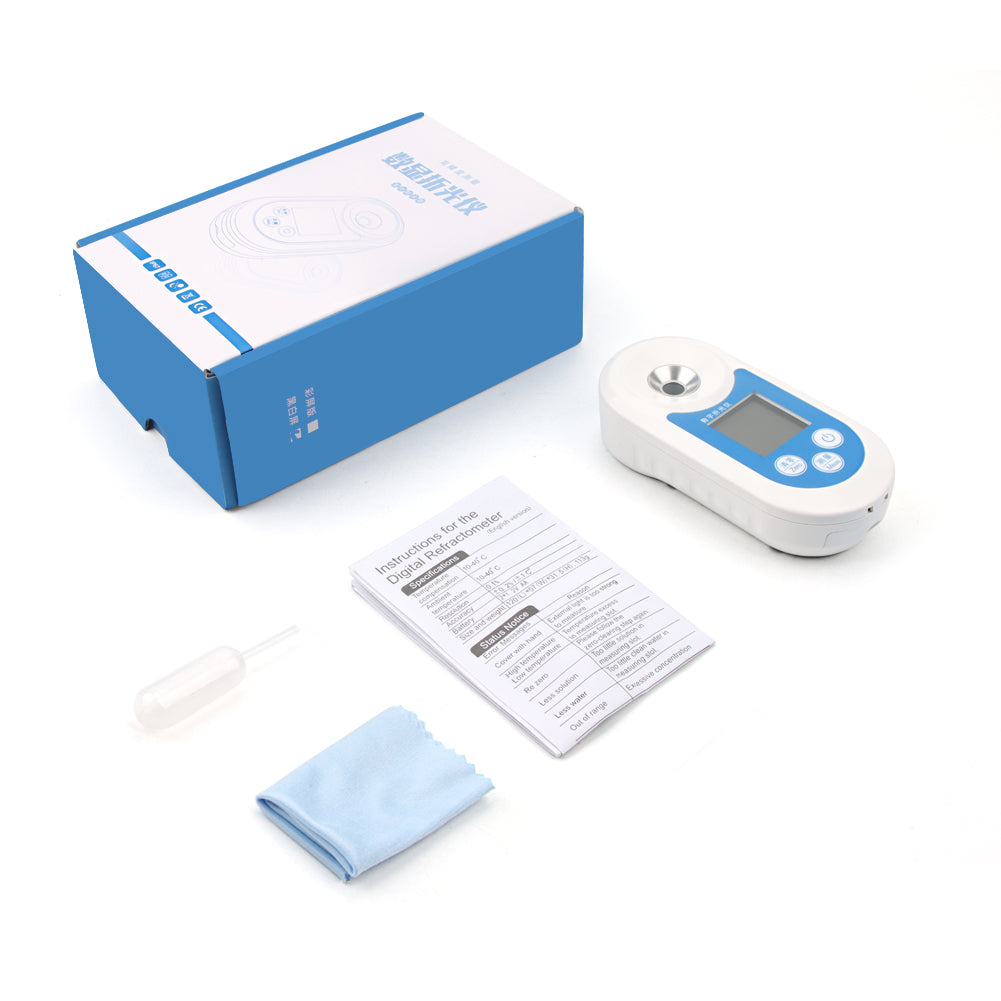 YIERYI Digital Brix Refractometer 0-55% Handheld Sugar Meter with ATC, Backlit LCD, and High Transmission Prism for Fruit, Juice, and Beverage Testing Yieryi