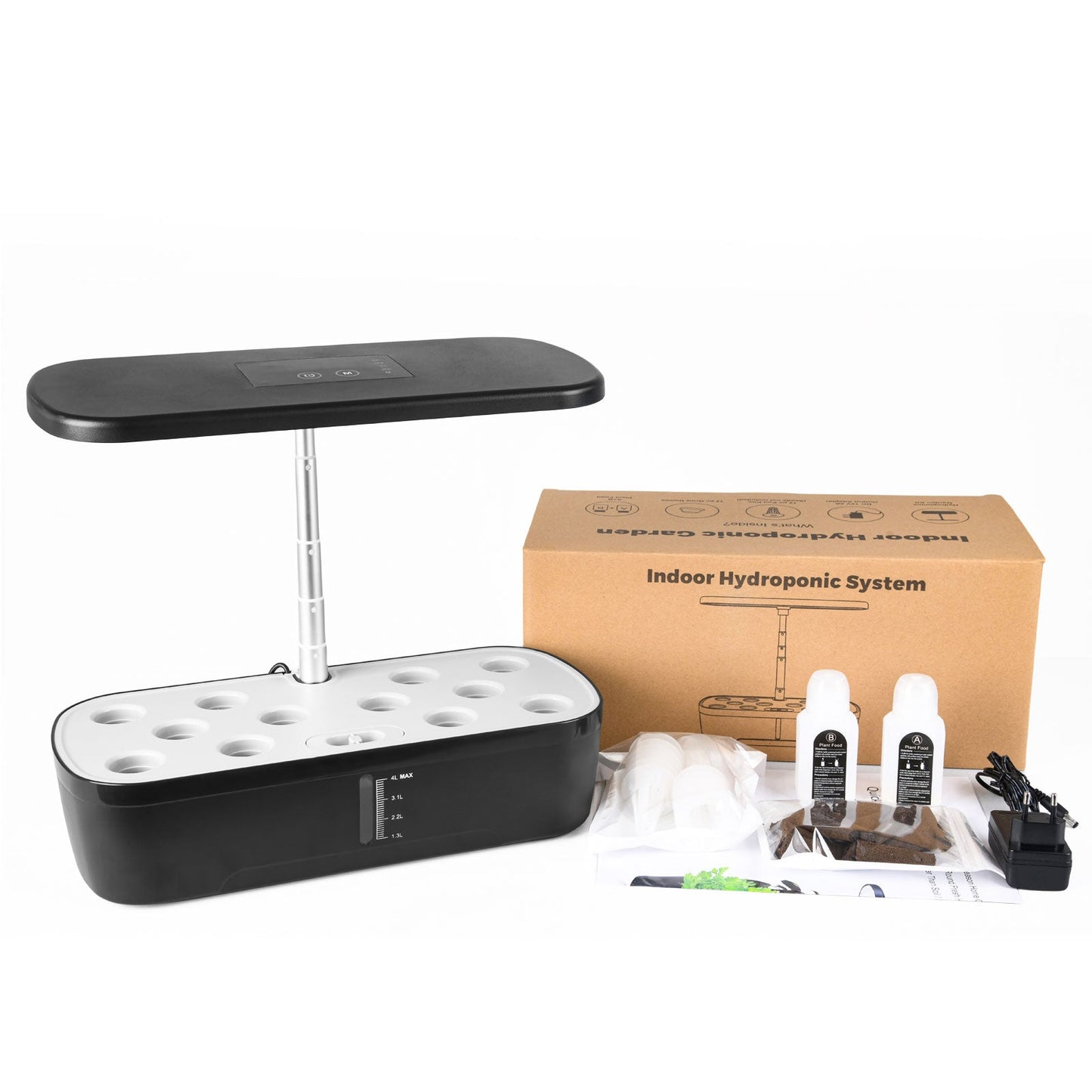 12-Pod Indoor Hydroponic Garden with LCD Screen Yieryi
