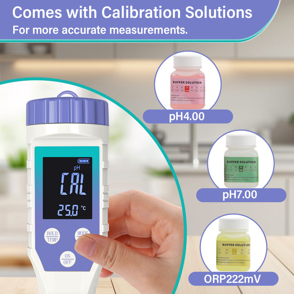 7-in-1 Hydrogen Water Tester – pH, EC, ORP, Temp Yieryi