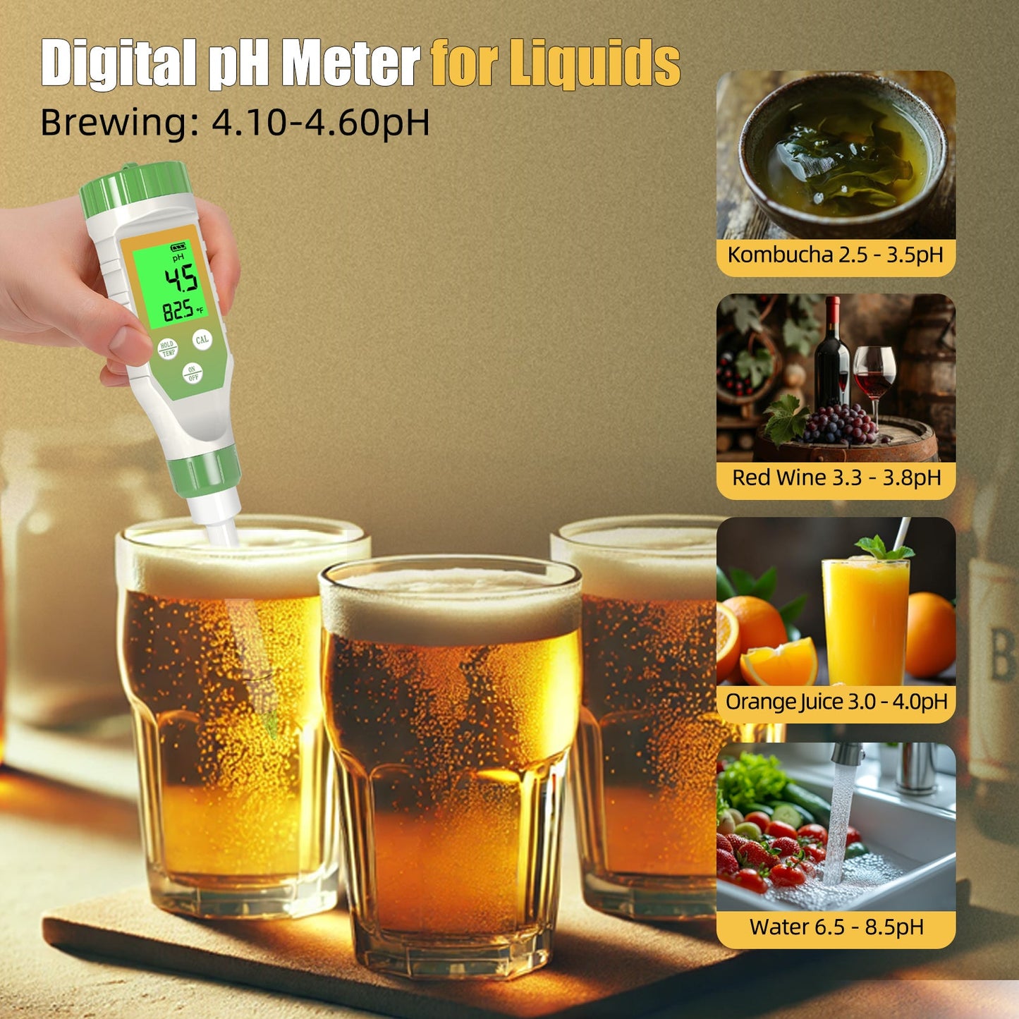 Digital pH Meter for Food, Soil & Liquid β YY-1033L Yieryi