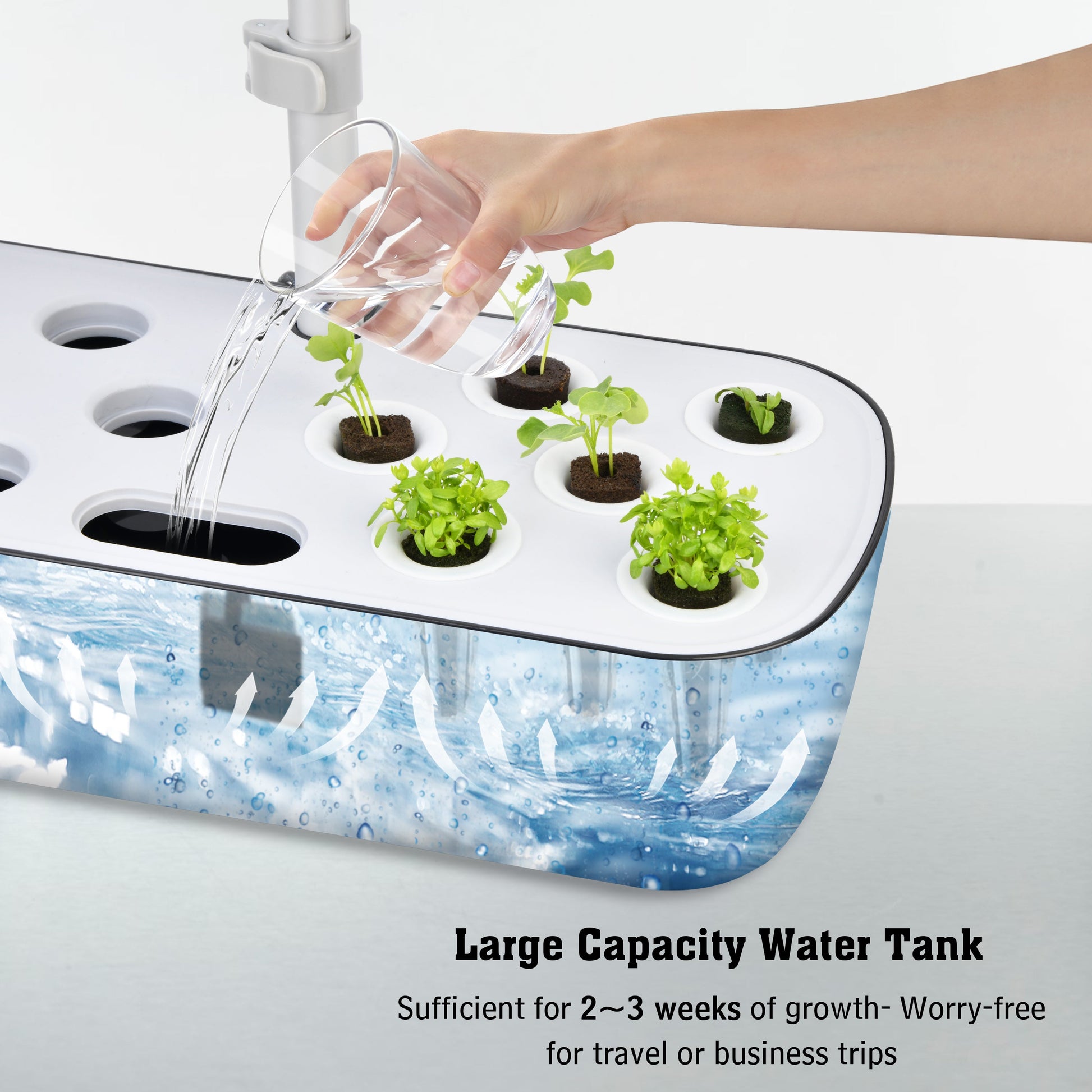 12-Pod Smart Hydroponic Garden with LED Grow Light Yieryi