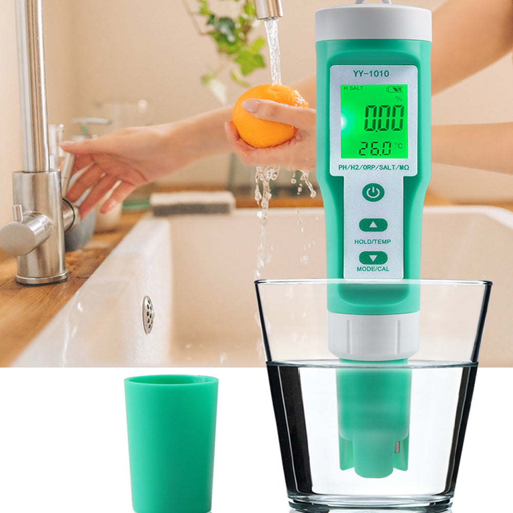 YIERYI 10 in 1 Water Quality Tester pH/TDS/EC/Salinity/Temp/S.G/ORP/H2/Fertility/Resistivity Meter Yieryi