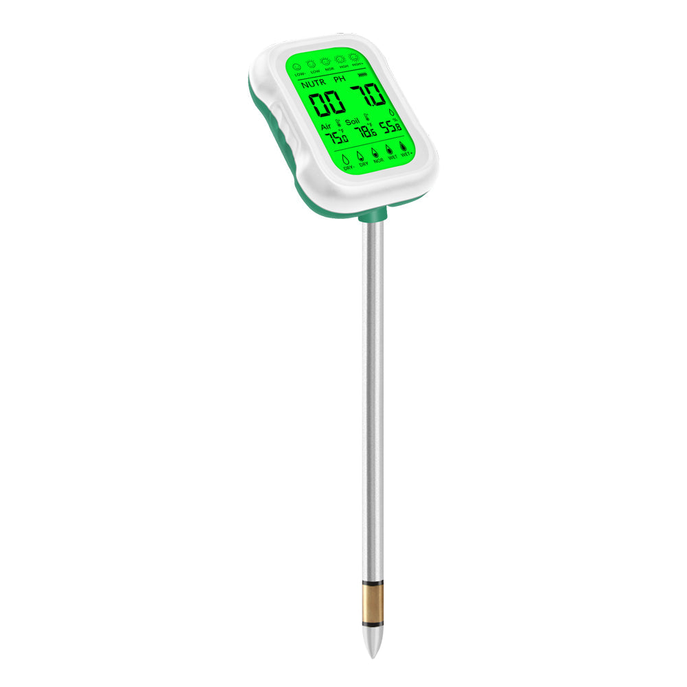Yieryi 7-in-1 Soil Tester for Gardening & Farming | Monitor Soil pH, Moisture, Fertility, Temperature, Light & Humidity Yieryi