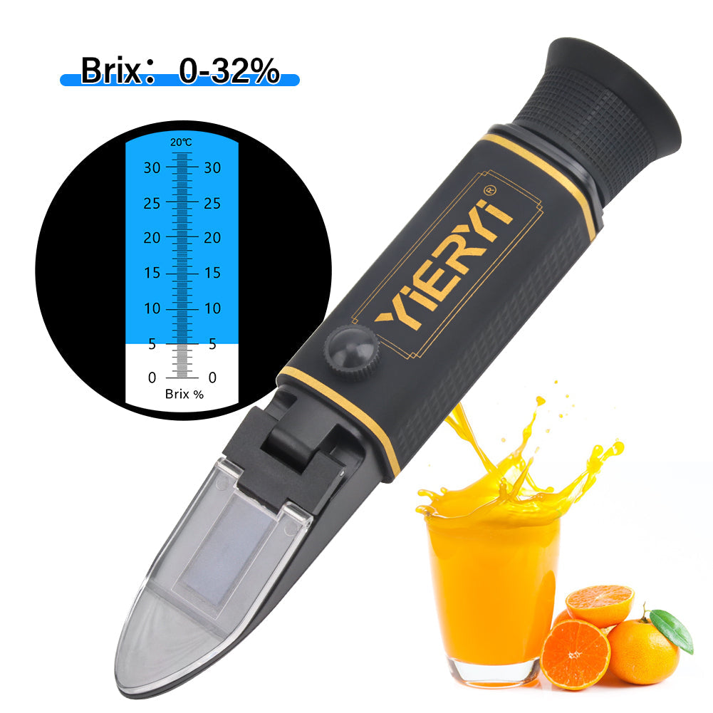 YIERYI Dual-Scale Refractometer – Brix 0–32% & SG 1.000–1.120 | For Beer Brewing, Winemaking, Fruits & Beverages Yieryi