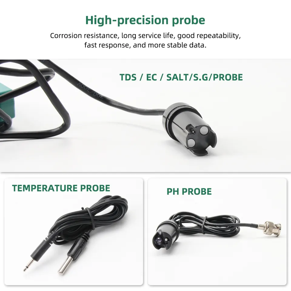 YIERYI Smart Bluetooth Water Quality Tester 6 in 1 PH/ TDS/ EC/ Salinity/ S.G./ Temp Meter WiFi APP Intelligent Control Yieryi
