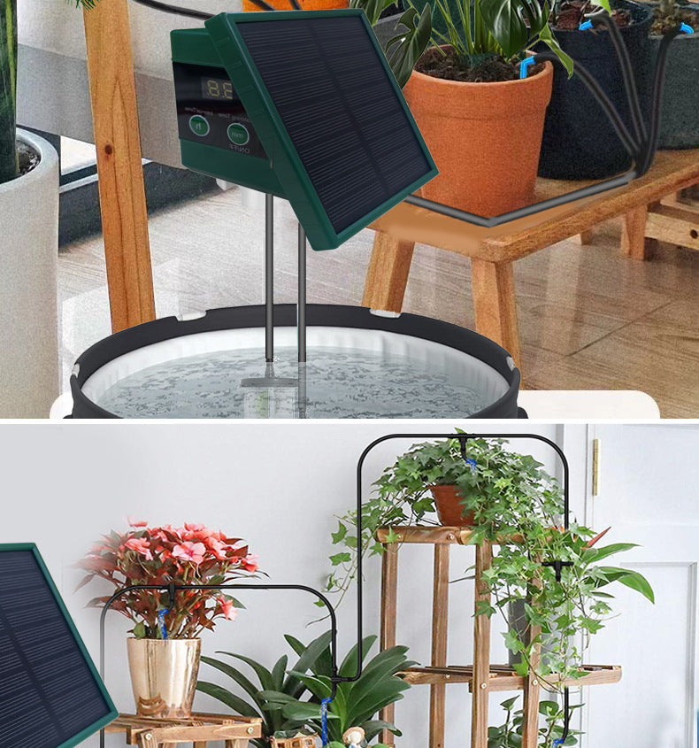 Solar Drip Irrigation System for Indoor Potted Plants Auto Watering