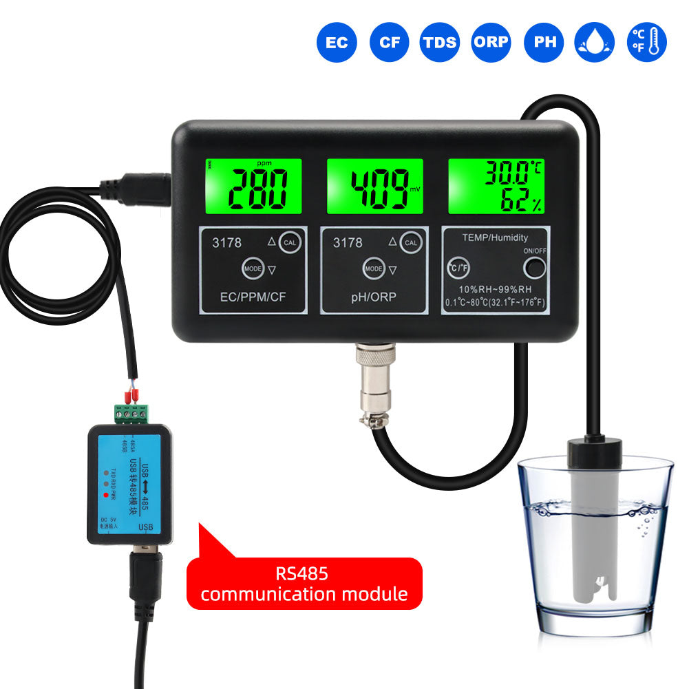 7-in-1 RS485 MODBUS Water Quality Monitor 220V Yieryi