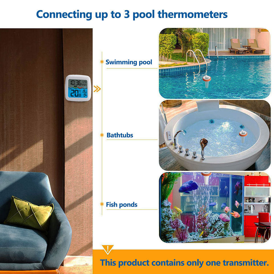 Wireless Pool Thermometer with LCD Display 200ft Range