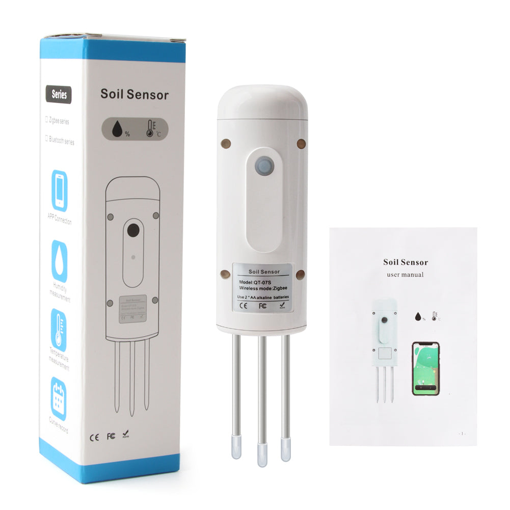 YIERYI Tuya Zigbee Wireless Soil Moisture Meter, Temperature Humidity Tester Plant Monitor for Garden Planting Yieryi