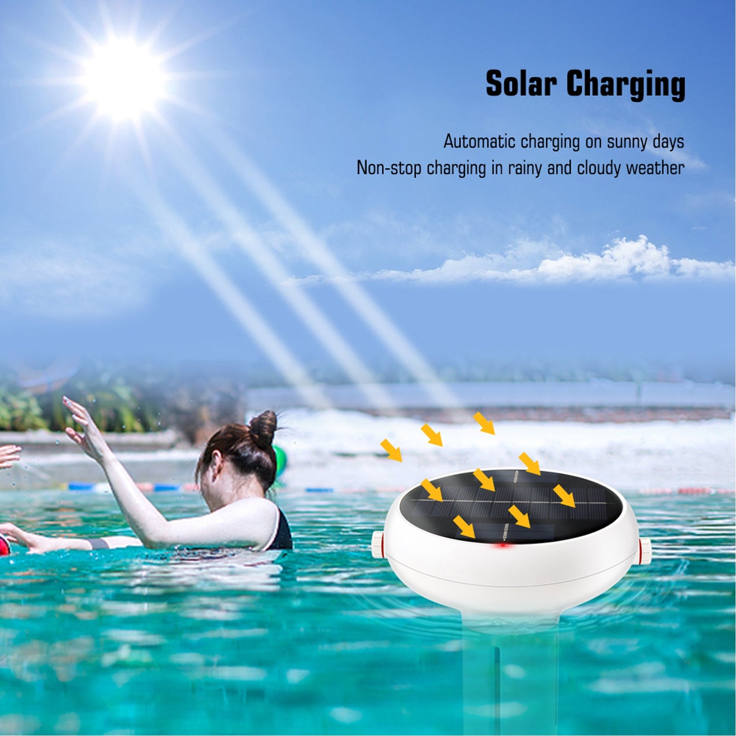 YIERYI 7-in-1 pH Meter, Pool Salt Tester, Chlorine Tester with Smart Hub, Digital Chlorine Meter for Swimming Pools Yieryi