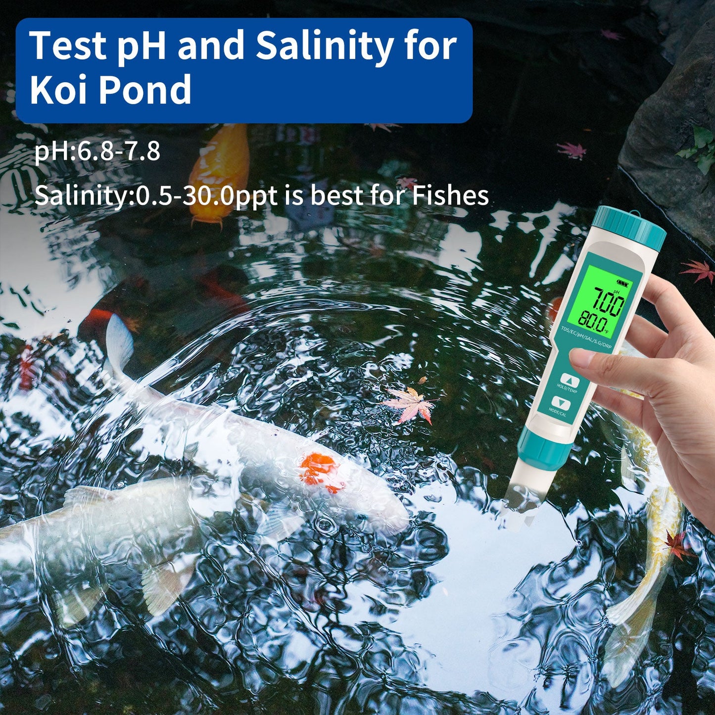 YIERYI 7-in-1 Pool Salt & pH Tester for Spas & Tubs Yieryi