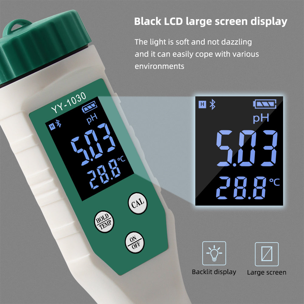 YIERYI Digital pH Meter for Food, High Accuracy pH Tester for Meat, Bread, Canning, Cheese, Solid Sampling and Water Yieryi