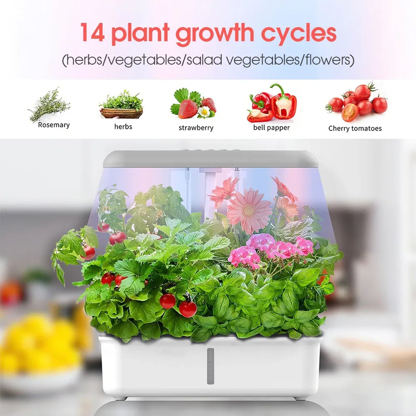 YIERYI Smart Hydroponics Growing System, Plant Hydroponic Machine, Flowers&Vegetables Seediing Planter Yieryi
