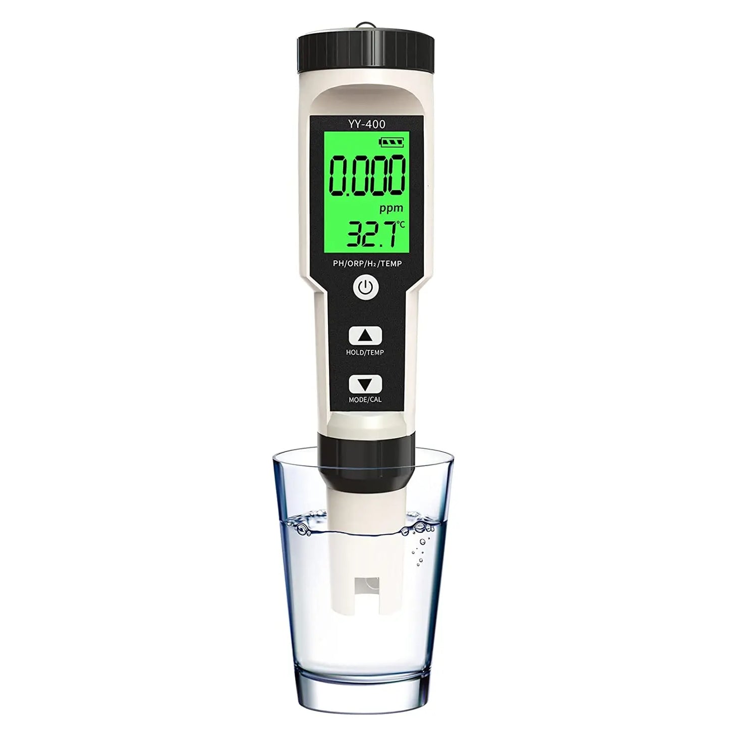 YIERYI pH Meter, Digital 4-in-1 pH ORP H2 Temp Meter, Hydrogen Tester with ATC, 0.01 Resolution High Accuracy pH Tester for Drinking Water Yieryi