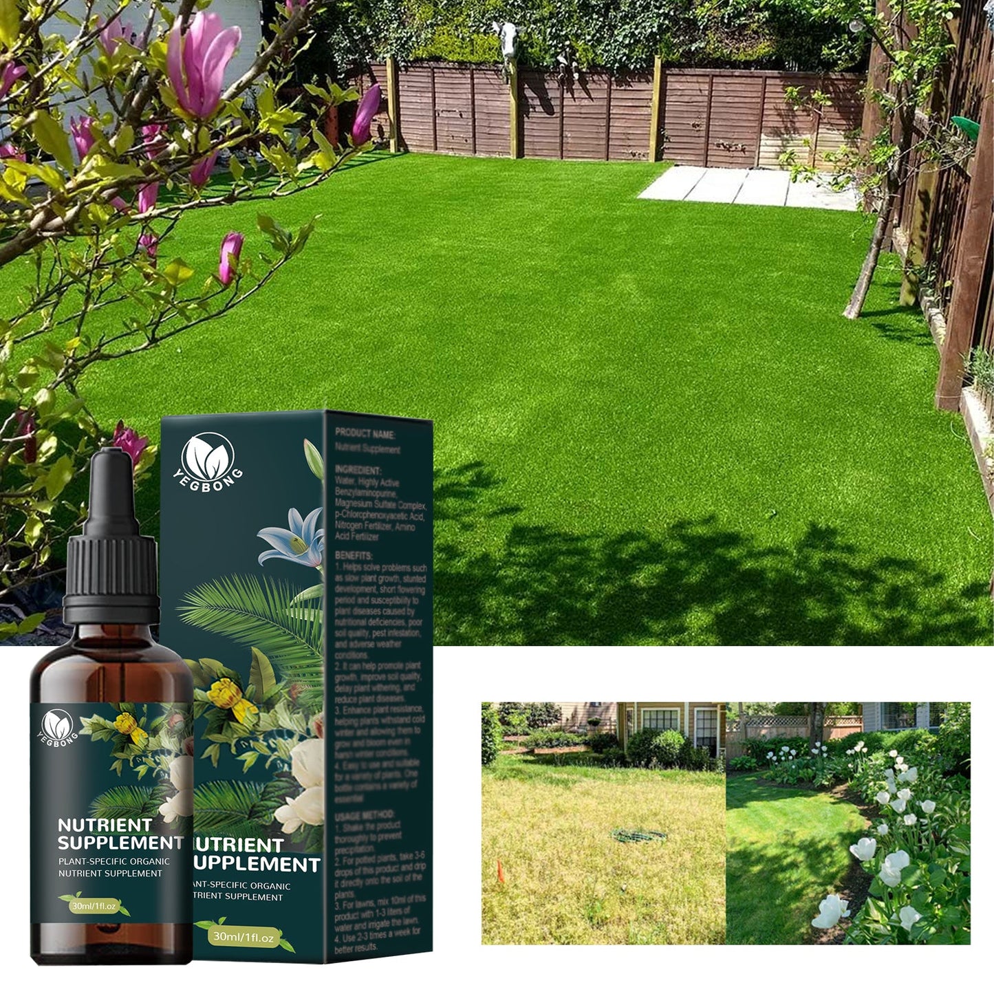 30ML Organic Plant Supplement β For Flowers & Lawn Yieryi