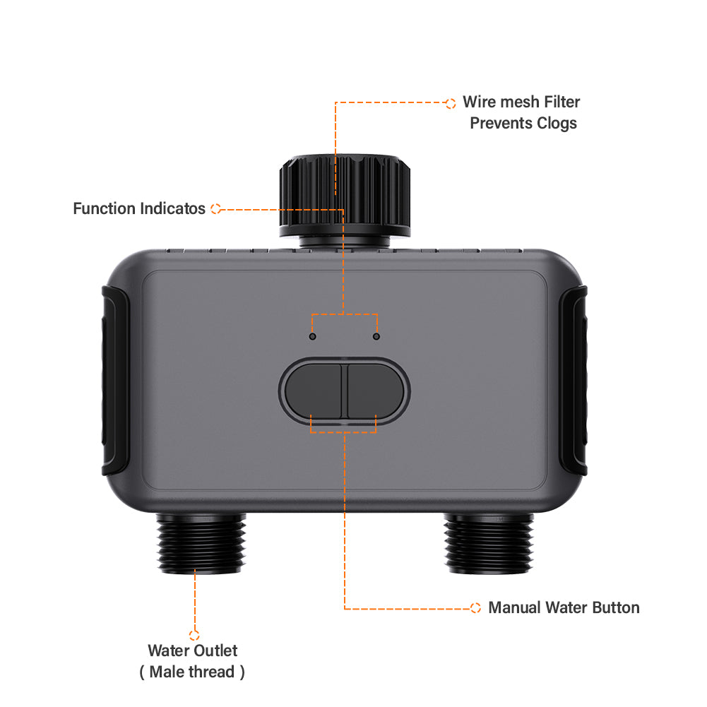 YIERYI WiFi Sprinkler Timer, Smart Water Timer for Garden Hose, Automatic Irrigation Timer with Hub Yieryi
