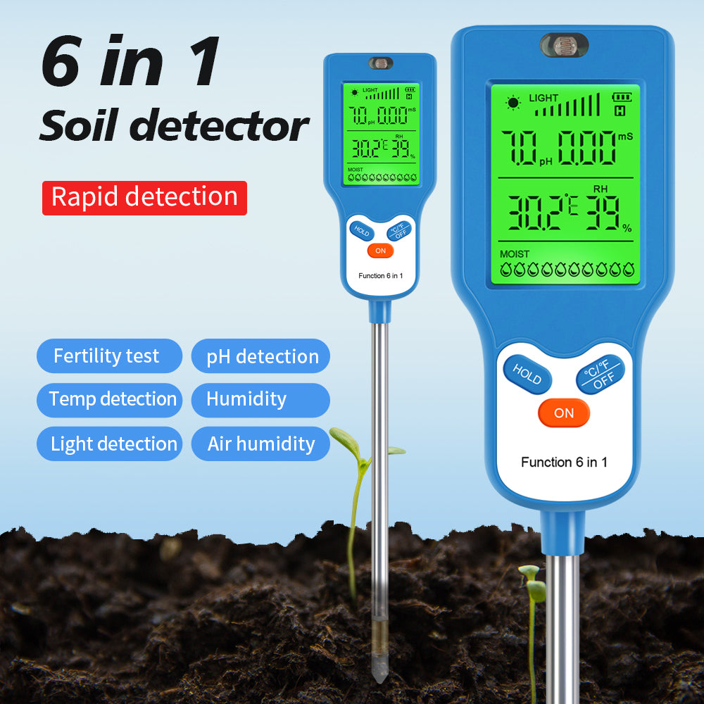 6-in-1 Soil Tester – Rapid & Accurate Soil Analysis Yieryi