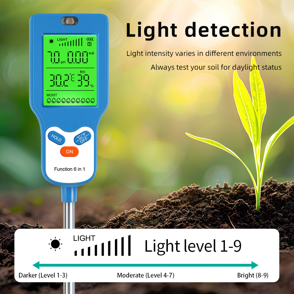 6-in-1 Soil Tester – Rapid & Accurate Soil Analysis Yieryi