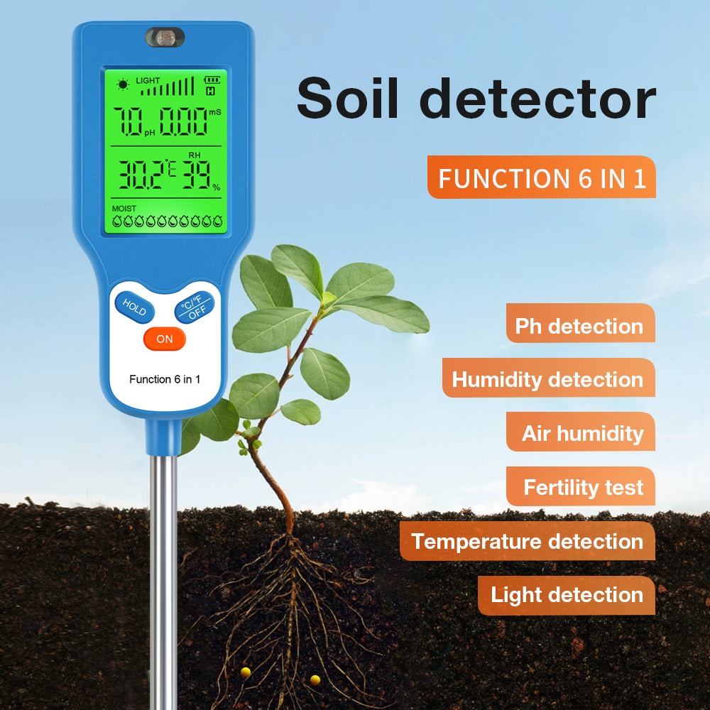 6-in-1 Soil Tester – Rapid & Accurate Soil Analysis Yieryi