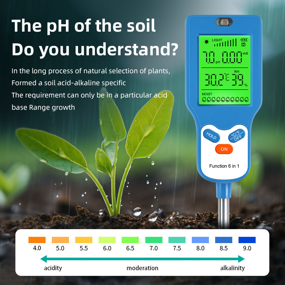 6-in-1 Soil Tester – Rapid & Accurate Soil Analysis Yieryi