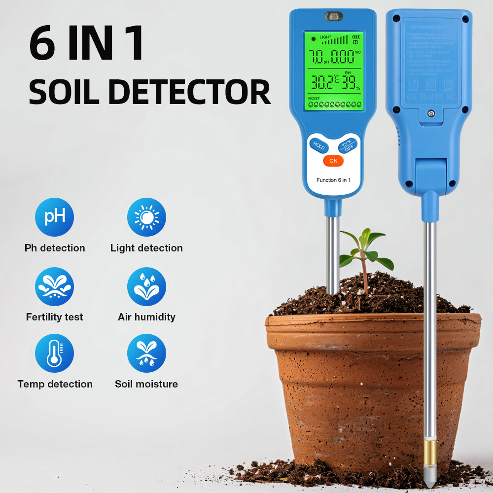 6-in-1 Soil Tester – Rapid & Accurate Soil Analysis Yieryi