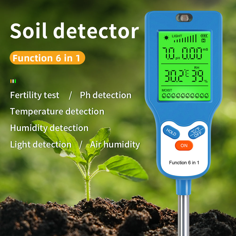 6-in-1 Soil Tester – Rapid & Accurate Soil Analysis Yieryi