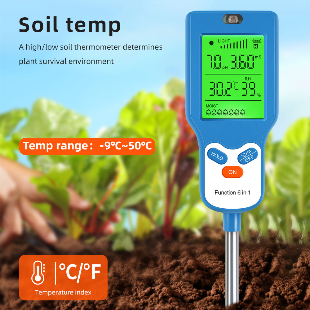6-in-1 Soil Tester – Rapid & Accurate Soil Analysis Yieryi