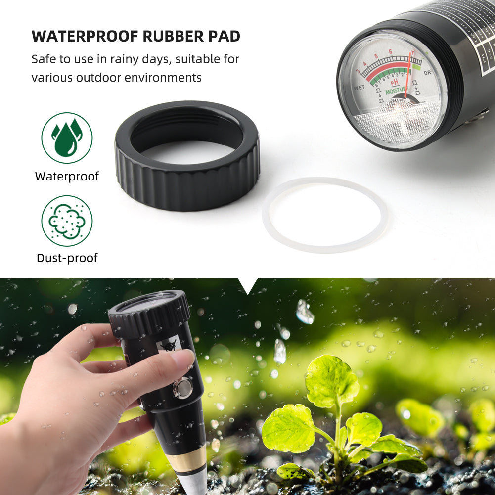 YIERYI Soil pH Meter, 2 in 1 Soil Moisture and pH Tester with pH Range 3 to 8 pH Moisture 1 to 8