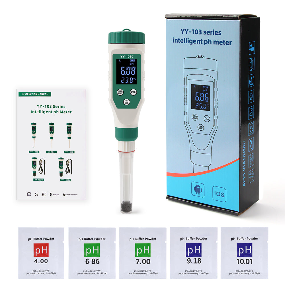 YIERYI Digital pH Meter for Food, High Accuracy pH Tester for Meat, Bread, Canning, Cheese, Solid Sampling and Water Yieryi