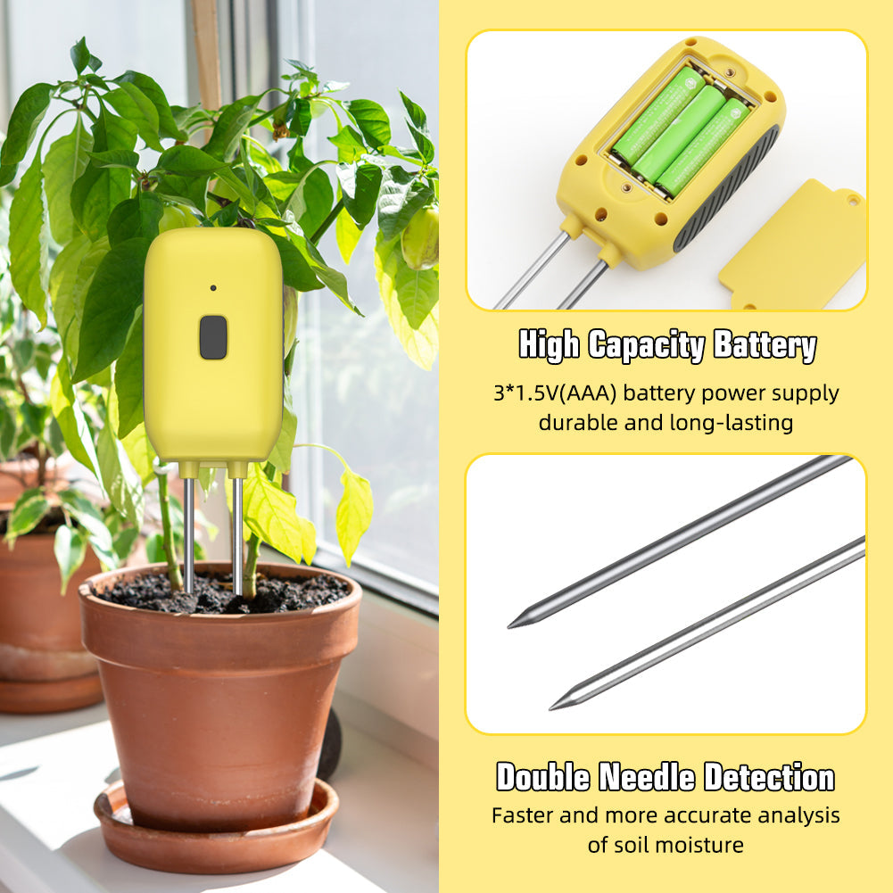 Smart Soil Monitor with Bluetooth - Accurate Soil Moisture and Temperature Sensor for Plant Care Yieryi