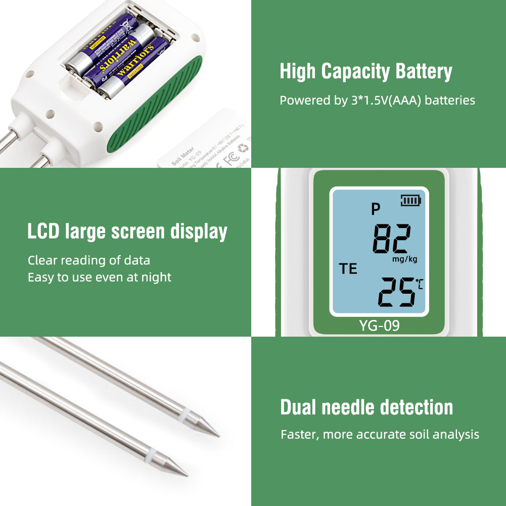 YIERYI YG-09 Soil NPK detector New digital Soil Tester Naald Stikstof phosphorus and potassium detector