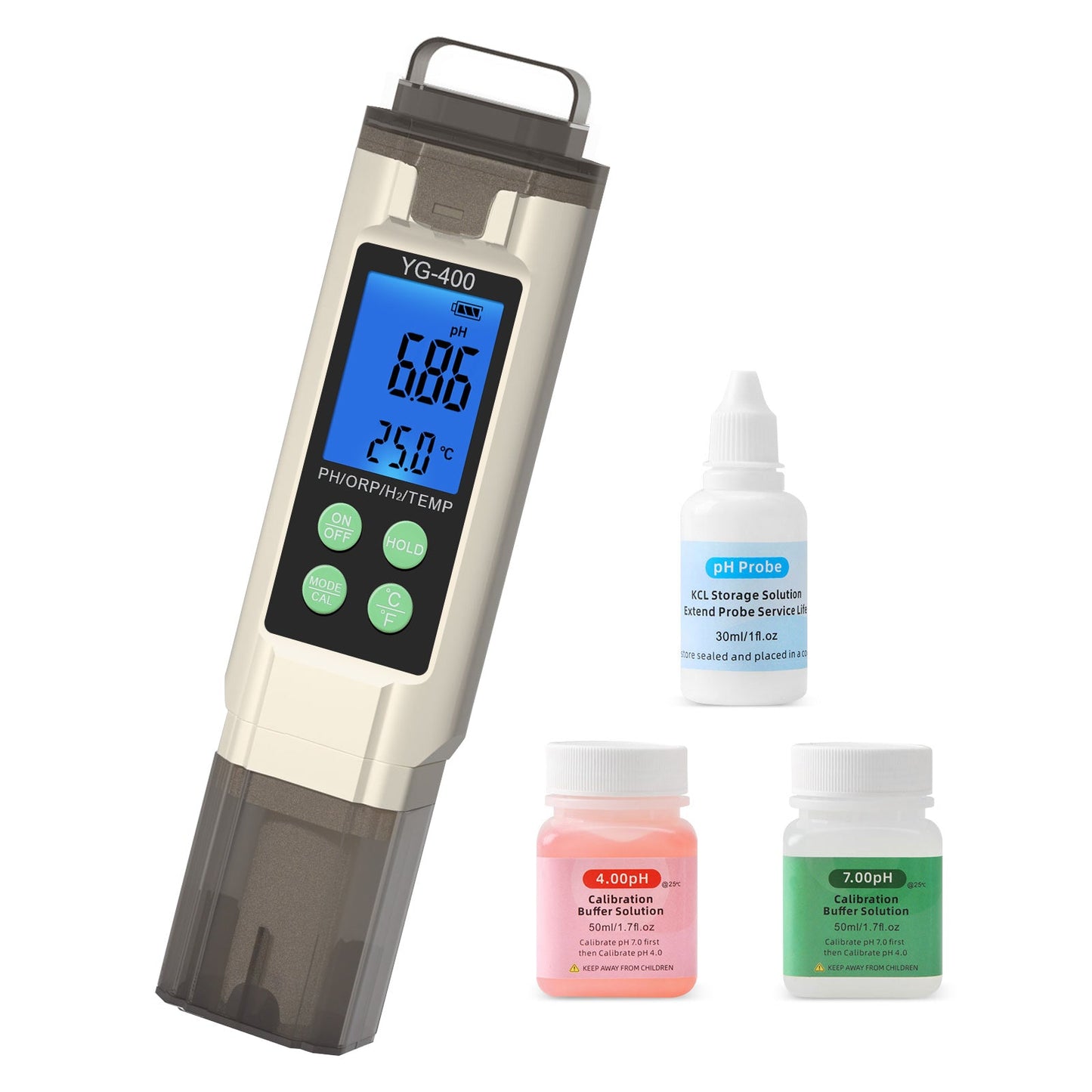 water quality monitoring 4 in 1 PH ORP H2 Temperature Meter ORP-1000 mV to+1000 mV Yieryi