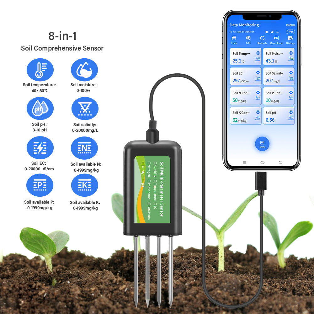 8-in-1 Soil Nutrient & Environment Tester Yieryi