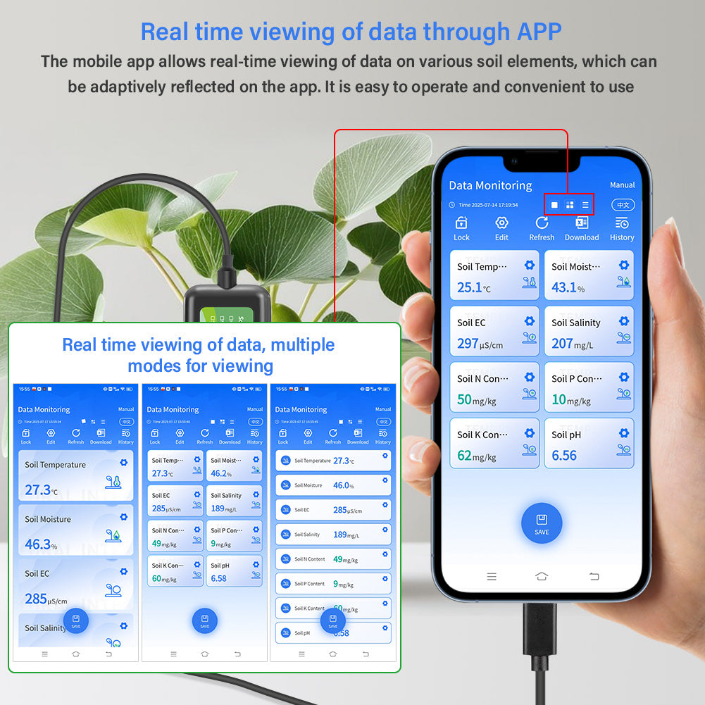 8-in-1 Soil Nutrient & Environment Tester Yieryi