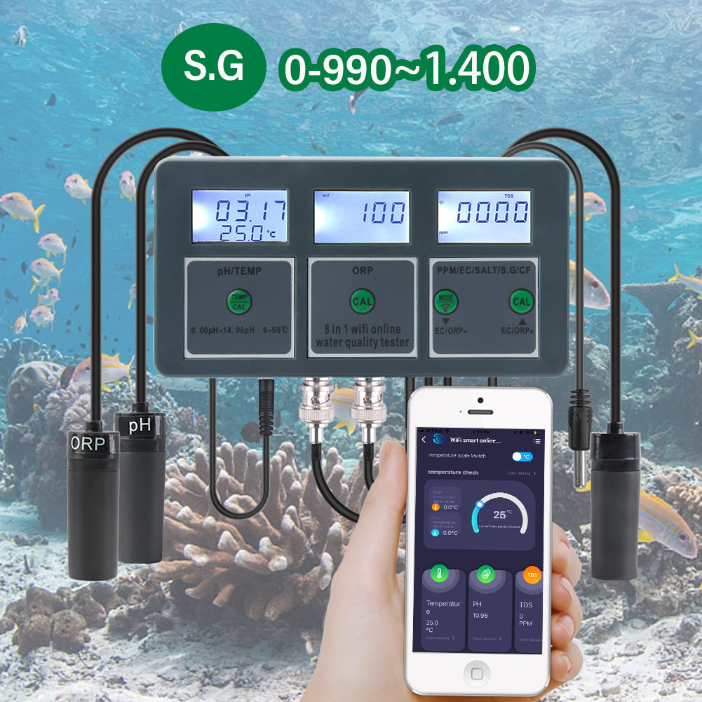 8-in-1 WiFi Water Quality Tester with App Control Yieryi