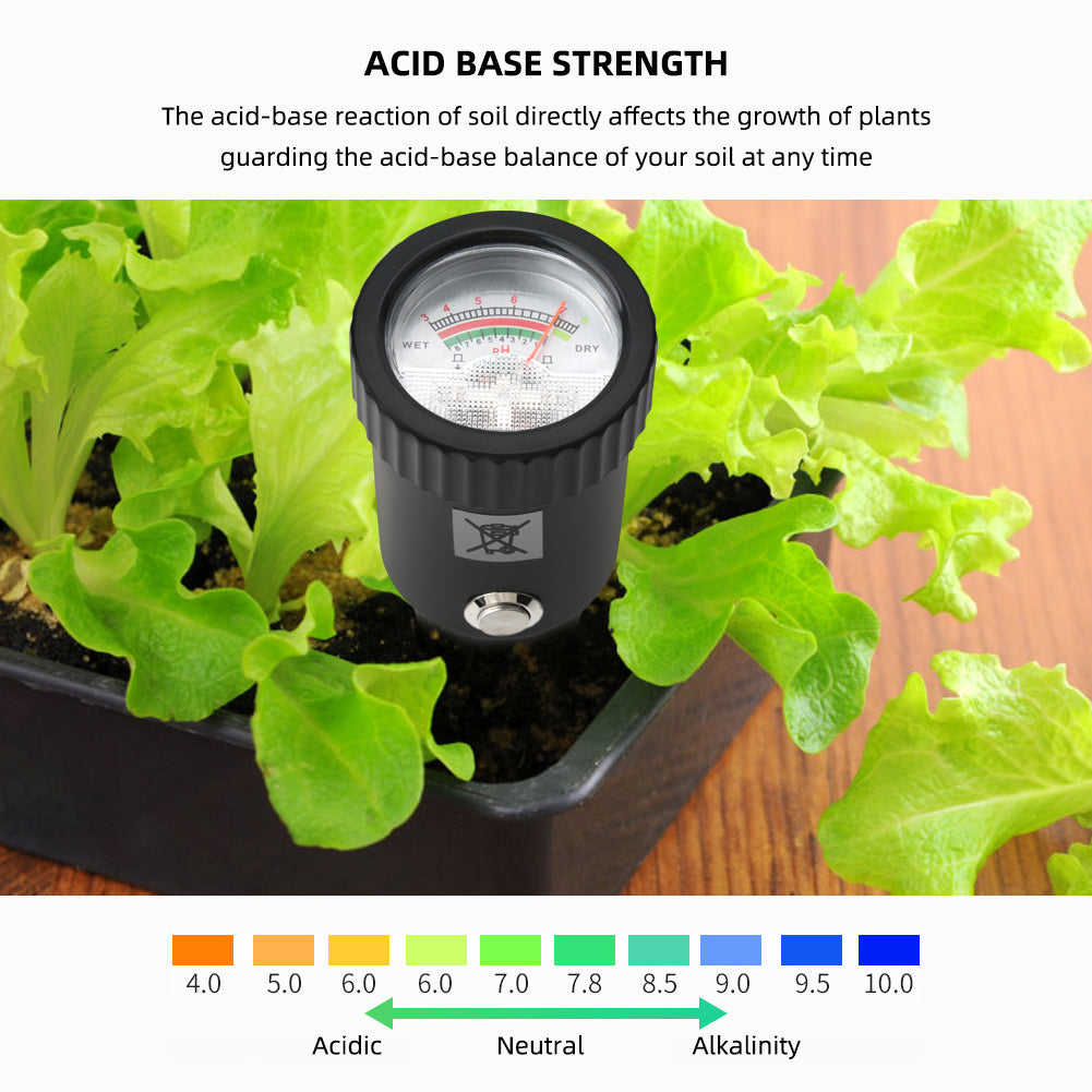 YIERYI Soil pH Meter, 2 in 1 Soil Moisture and pH Tester with pH Range 3 to 8 pH Moisture 1 to 8