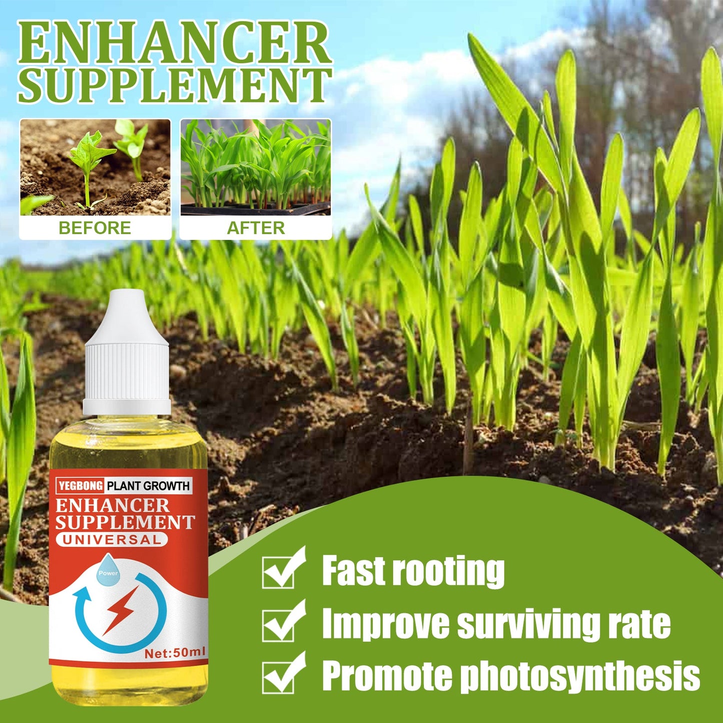 50ML Organic Root Booster β Plant Growth Enhancer Yieryi