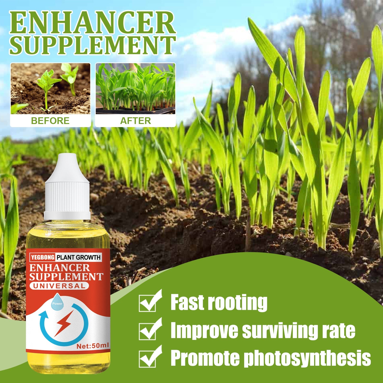 50ML Organic Root Booster β Plant Growth Enhancer Yieryi