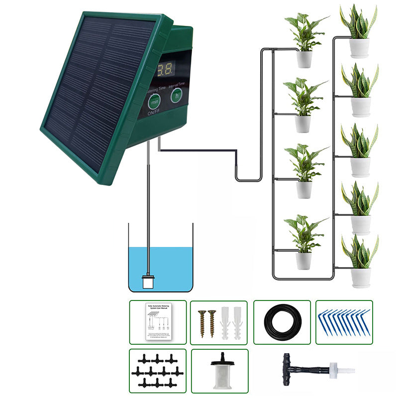 Solar Drip Irrigation System for Indoor Potted Plants Auto Watering