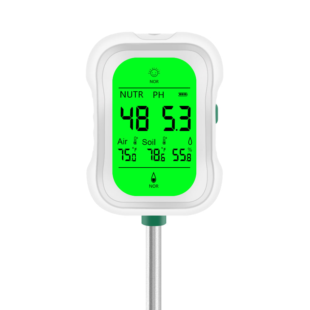 Yieryi 7-in-1 Soil Tester for Gardening & Farming | Monitor Soil pH, Moisture, Fertility, Temperature, Light & Humidity Yieryi
