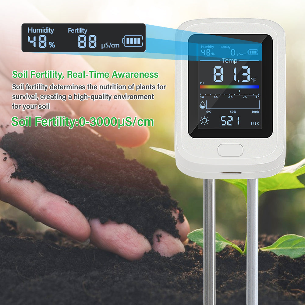 6-in-1 Digital Soil Tester – Ultimate Smart Soil Detector for Home & Garden Yieryi