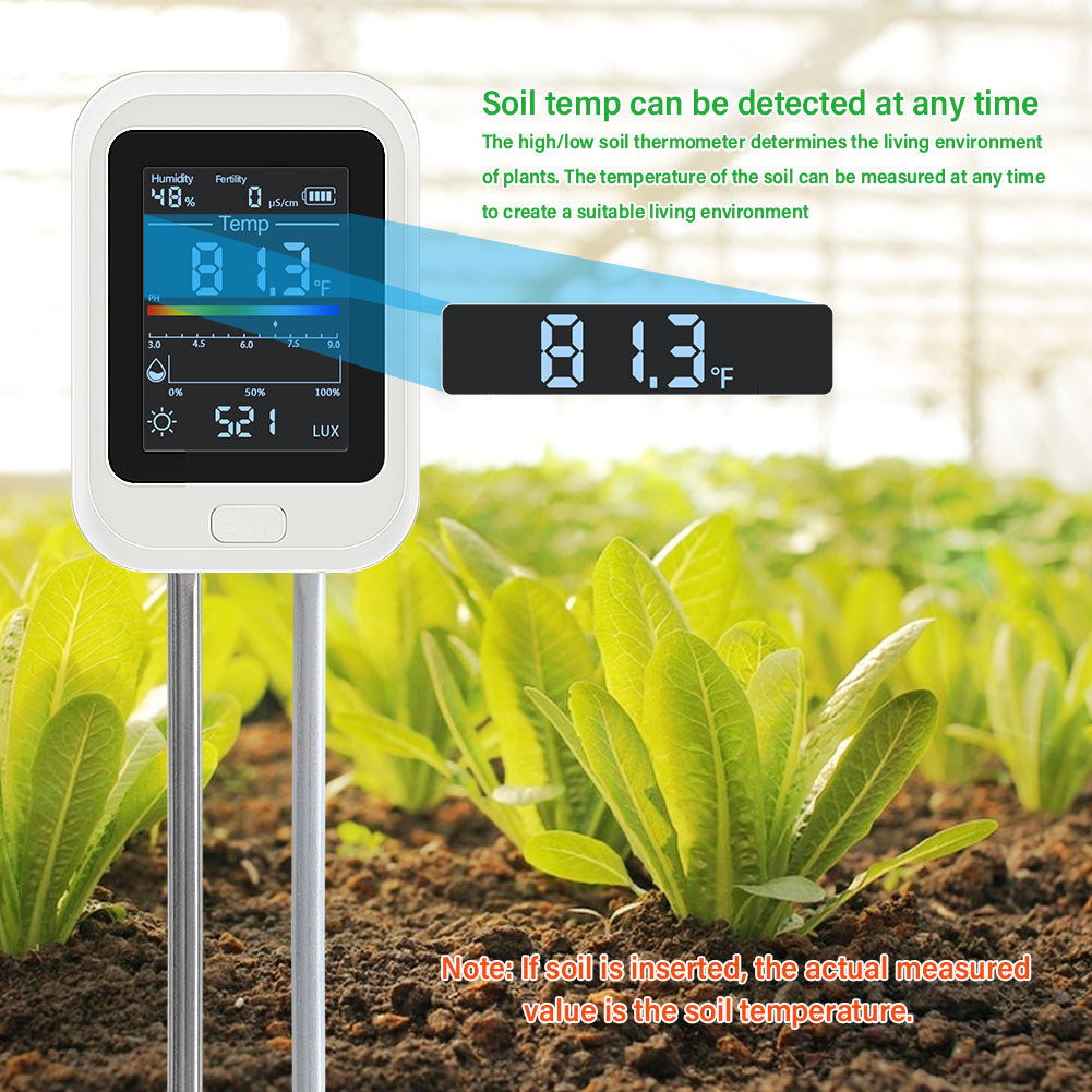 6-in-1 Digital Soil Tester – Ultimate Smart Soil Detector for Home & Garden Yieryi